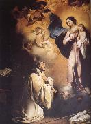 San Bernardo and the Virgin Mary Bartolome Esteban Murillo